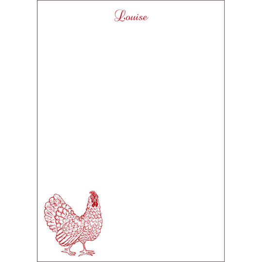 Vertical Rooster Flat Note Cards